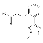 2-{[3-(5-methyl-1,2,4-oxadiazol-3-yl)-2-pyridyl]sulfanyl}acetic acid