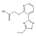 2-{[3-(5-ethyl-1,2,4-oxadiazol-3-yl)-2-pyridyl]sulfanyl}acetic acid