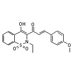 (2E)-1-(2-ethyl-4-hydroxy-1,1-dioxido-2H-1,2-benzothiazin-3-yl)-3-(4-methoxyphenyl)prop-2-en-1-one