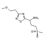 1-[3-(2-methoxyethyl)-1,2,4-oxadiazol-5-yl]-3-(methylsulfonyl)propan-1-amine HCL