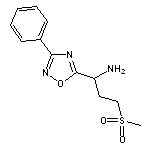 3-(methylsulfonyl)-1-(3-phenyl-1,2,4-oxadiazol-5-yl)propan-1-amine HCL