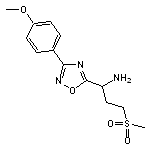 1-[3-(4-methoxyphenyl)-1,2,4-oxadiazol-5-yl]-3-(methylsulfonyl)propan-1-amine HCL