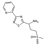 3-(methylsulfonyl)-1-(3-pyridin-2-yl-1,2,4-oxadiazol-5-yl)propan-1-amine 2HCL