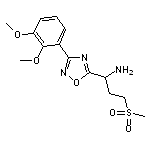 1-[3-(2,3-dimethoxyphenyl)-1,2,4-oxadiazol-5-yl]-3-(methylsulfonyl)propan-1-amine HCL