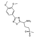 1-[3-(3,4-dimethoxyphenyl)-1,2,4-oxadiazol-5-yl]-3-(methylsulfonyl)propan-1-amine HCL