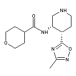 N-[4-(3-methyl-1,2,4-oxadiazol-5-yl)piperidin-3-yl]tetrahydro-2H-pyran-4-carboxamide