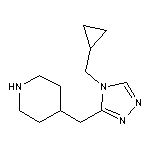 4-{[4-(cyclopropylmethyl)-4H-1,2,4-triazol-3-yl]methyl}piperidine HCl