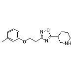 3-{3-[2-(3-methylphenoxy)ethyl]-1,2,4-oxadiazol-5-yl}piperidine