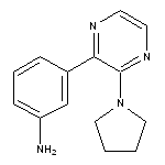 3-[3-(1-pyrrolidinyl)-2-pyrazinyl]aniline