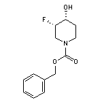 cis-1-Cbz-3-fluoropiperidin-4-ol