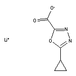 lithium(1+) ion 5-cyclopropyl-1,3,4-oxadiazole-2-carboxylate