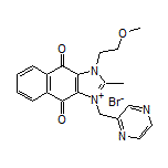 1-(2-Methoxyethyl)-2-methyl-4,9-dioxo-3-(pyrazin-2-ylmethyl)-4,9-dihydro-1H-naphtho[2,3-d]imidazol-3-ium Bromide