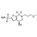 (S)-3,4-Dihydro-4-hydroxy-2-(3-methoxypropyl)-2h-thieno(3,2-e)-1,2-thiazine-6-sulfonamide 1,1-dioxide