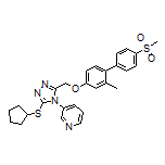 3-[3-(Cyclopentylthio)-5-[[[2-methyl-4’-(methylsulfonyl)-[1,1’-biphenyl]-4-yl]oxy]methyl]-4H-1,2,4-triazol-4-yl]pyridine