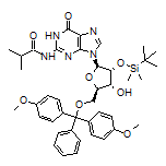 N-[9-[(2R,3R,4R,5R)-5-[[Bis(4-methoxyphenyl)(phenyl)methoxy]methyl]-3-[(tert-butyldimethylsilyl)oxy]-4-hydroxy-2-tetrahydrofuryl]-6-oxo-6,9-dihydro-1H-purin-2-yl]isobutyramide