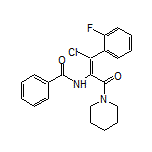 (Z)-N-[1-Chloro-1-(2-fluorophenyl)-3-oxo-3-(1-piperidyl)prop-1-en-2-yl]benzamide