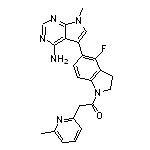 1-[5-(4-Amino-7-methyl-7H-pyrrolo[2,3-d]pyrimidin-5-yl)-4-fluoro-1-indolinyl]-2-(6-methyl-2-pyridinyl)ethanone