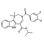 Isopropyl 3-(3,4-Difluorobenzoyl)-1,1-Dimethyl-1,2,3,6-Tetrahydroazepino[4,5-B]Indole-5-Carboxylate