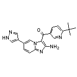 (2-amino-6-(1H-pyrazol-4-yl)imidazo[1,2-a]pyridin-3-yl)(6-(tert-butyl)pyridin-3-yl)methanone