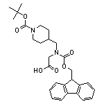 2-((((9H-fluoren-9-yl)methoxy)carbonyl)((1-(tert-butoxycarbonyl)piperidin-4-yl)methyl)amino)acetic acid