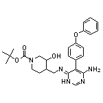 tert-butyl 4-(((6-amino-5-(4-phenoxyphenyl)pyrimidin-4-yl)amino)methyl)-3-hydroxypiperidine-1-carboxylate