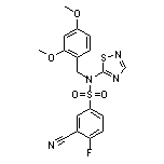 3-cyano-N-(2,4-dimethoxybenzyl)-4-fluoro-N-(1,2,4-thiadiazol-5-yl)benzenesulfonamide