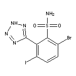 6-Bromo-3-iodo-2-(5-tetrazolyl)benzenesulfonamide