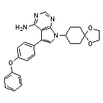 5-(4-phenoxyphenyl)-7-(1,4-dioxaspiro[4.5]decan-8-yl)-7H-pyrrolo[2,3-d]pyrimidin-4-amine