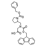 2-((((9H-fluoren-9-yl)methoxy)carbonyl)((1-((benzyloxy)carbonyl)pyrrolidin-2-yl)methyl)amino)acetic acid