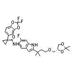 (R)-1-(2,2-difluorobenzo[d][1,3]dioxol-5-yl)-N-(2-(4-((2,2-dimethyl-1,3-dioxolan-4-yl)methoxy)-2-methylbutan-2-yl)-6-fluoro-1H-indol-5-yl)cyclopropanecarboxamide