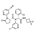 (S)-N-((R)-1-(2-chlorophenyl)-2-((3,3-difluorocyclobutyl)amino)-2-oxoethyl)-1-(4-cyanopyridin-2-yl)-N-(5-fluoropyridin-3-yl)-5-oxopyrrolidine-2-carboxamide