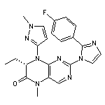 (S)-7-ethyl-2-(2-(4-fluorophenyl)-1H-imidazol-1-yl)-5-methyl-8-(1-methyl-1H-pyrazol-3-yl)-7,8-dihydropteridin-6(5H)-one