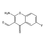 2-amino-6-fluoro-4-oxo-4H-chromene-3-carbaldehyde