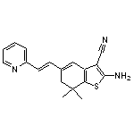 2-Amino-7,7-dimethyl-5-(2-pyridin-2-yl-vinyl)-6,7-dihydro-benzo[b]thiophene-3-carbonitrile