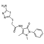 2-(5-Amino-[1,3,4]thiadiazol-2-ylsulfanyl)-N-(1,5-dimethyl-3-oxo-2-phenyl-2,3-dihydro-1H-pyrazol-4-yl)-acetamide