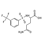 5-amino-5-oxo-2-({[3-(trifluoromethyl)phenyl]sulfonyl}amino)pentanoic acid