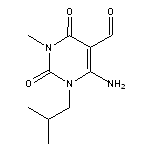 6-amino-1-isobutyl-3-methyl-2,4-dioxo-1,2,3,4-tetrahydropyrimidine-5-carbaldehyde