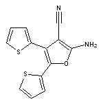 2-Amino-4,5-di-thiophen-2-yl-furan-3-carbonitrile