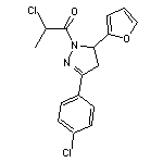 3-(4-chlorophenyl)-1-(2-chloropropanoyl)-5-(2-furyl)-4,5-dihydro-1H-pyrazole