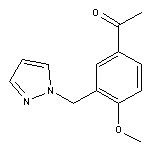 1-[4-methoxy-3-(1H-pyrazol-1-ylmethyl)phenyl]ethan-1-one