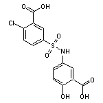 5-{[(3-carboxy-4-chlorophenyl)sulfonyl]amino-2-hydroxybenzoic acid