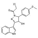 1-(chloroacetyl)-3-(1H-indol-3-yl)-5-(4-methoxyphenyl)-4,5-dihydro-1H-pyrazol-4-ol