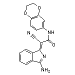 (2Z)-2-(3-amino-1H-isoindol-1-ylidene)-2-cyano-N-2,3-dihydro-1,4-benzodioxin-6-ylacetamide