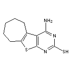 4-Amino-6,7,8,9-tetrahydro-5H-10-thia-1,3-diaza-benzo[a]azulene-2-thiol