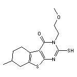 2-Mercapto-3-(2-methoxy-ethyl)-7-methyl-5,6,7,8-tetrahydro-3H-benzo[4,5]thieno[2,3-d]pyrimidin-4-one