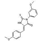 (5Z)-5-(4-methoxybenzylidene)-3-(3-methoxyphenyl)-2-thioxoimidazolidin-4-one