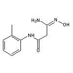 2-(N-Hydroxycarbamimidoyl)-N-o-tolyl-acetamide