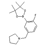 1-{[4-fluoro-3-(4,4,5,5-tetramethyl-1,3,2-dioxaborolan-2-yl)phenyl]methyl}pyrrolidine