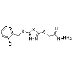 2-[(5-{[(2-chlorophenyl)methyl]sulfanyl}-1,3,4-thiadiazol-2-yl)sulfanyl]acetohydrazide