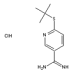 6-(tert-butylsulfanyl)pyridine-3-carboximidamide hydrochloride